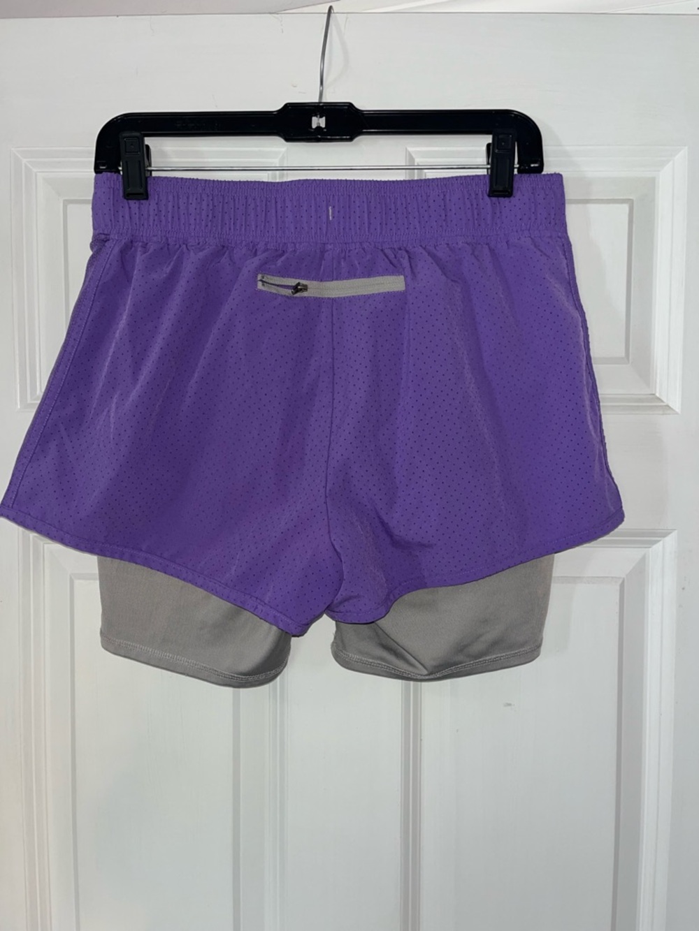 Jockey Purple Athletic Shorts with Gray Liner